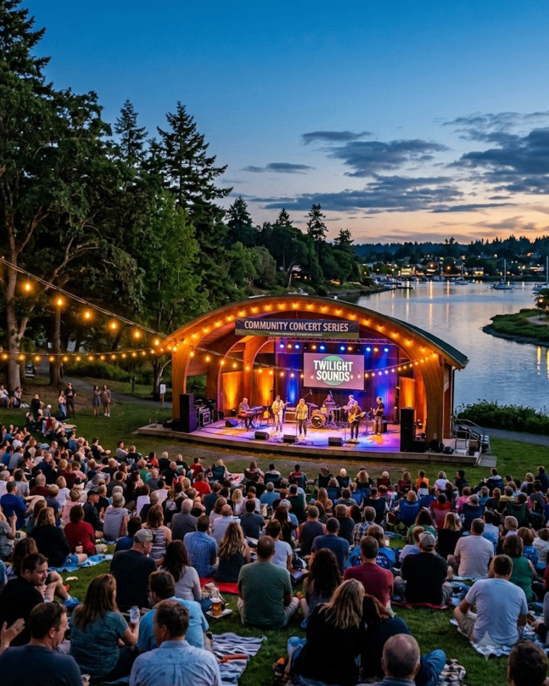 Live concert by the water